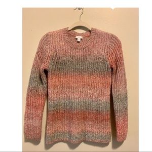 J. Jill Pullover Knit Sweater Stripes - Size XSP - Cozy Fuzzy Cold Weather